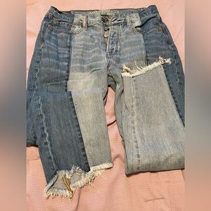 American Eagle Two-Tone Crop Jean